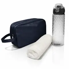 GENERICO - Kit Gym Completo Bolso Deportivo + Termo 600ml + Toalla Absorbente 30x50 Ideal Entrenamiento