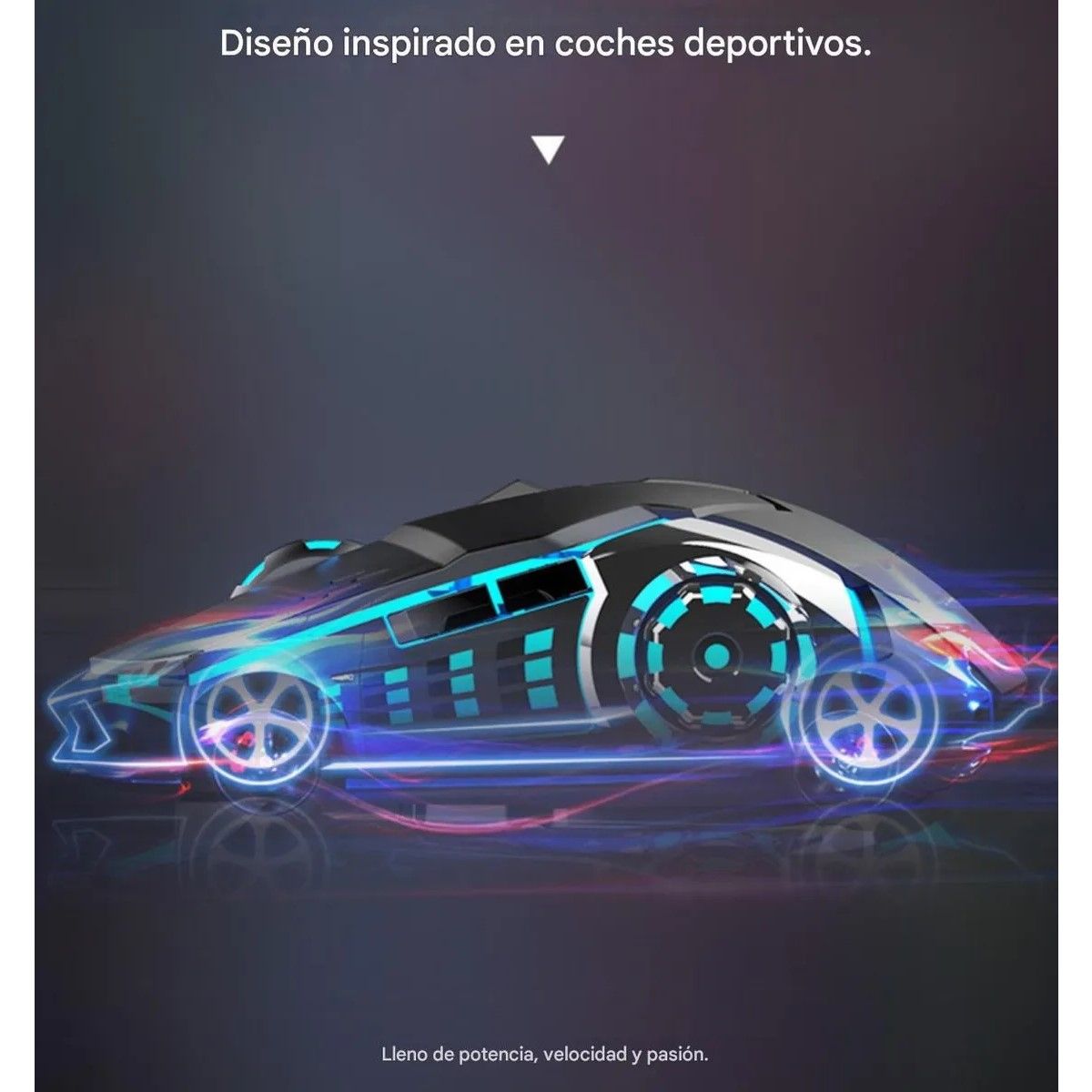 GENERICO - Mouse Gamer Inalámbrico Silencioso Y Recargable Con Luz Led Negro BELUG