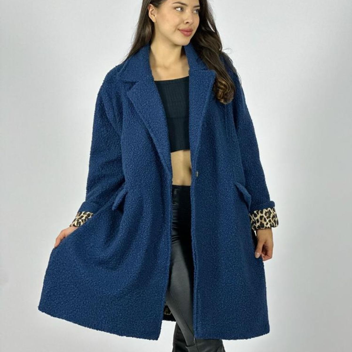 ENIGMATICA BOUTIQUE - Abrigo Italiano Chiporro Forrado Print