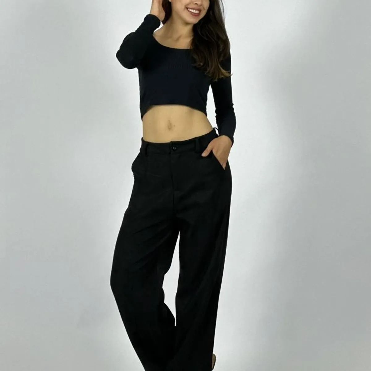 ENIGMATICA BOUTIQUE - Pantalón Sastrero Gamuza