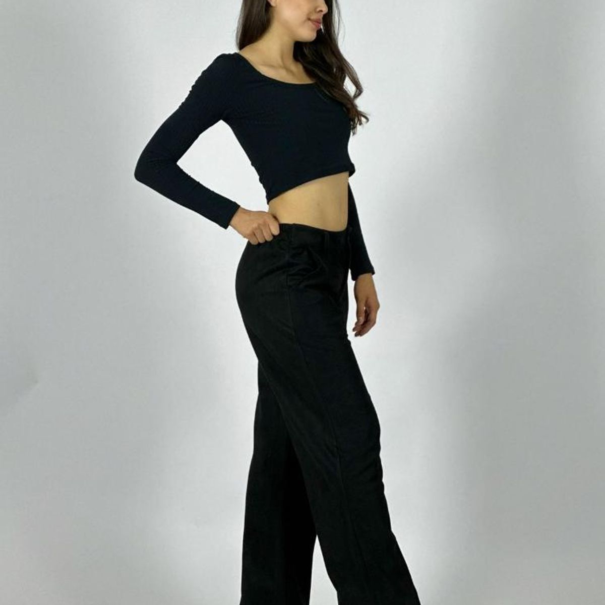 ENIGMATICA BOUTIQUE - Pantalón Sastrero Gamuza