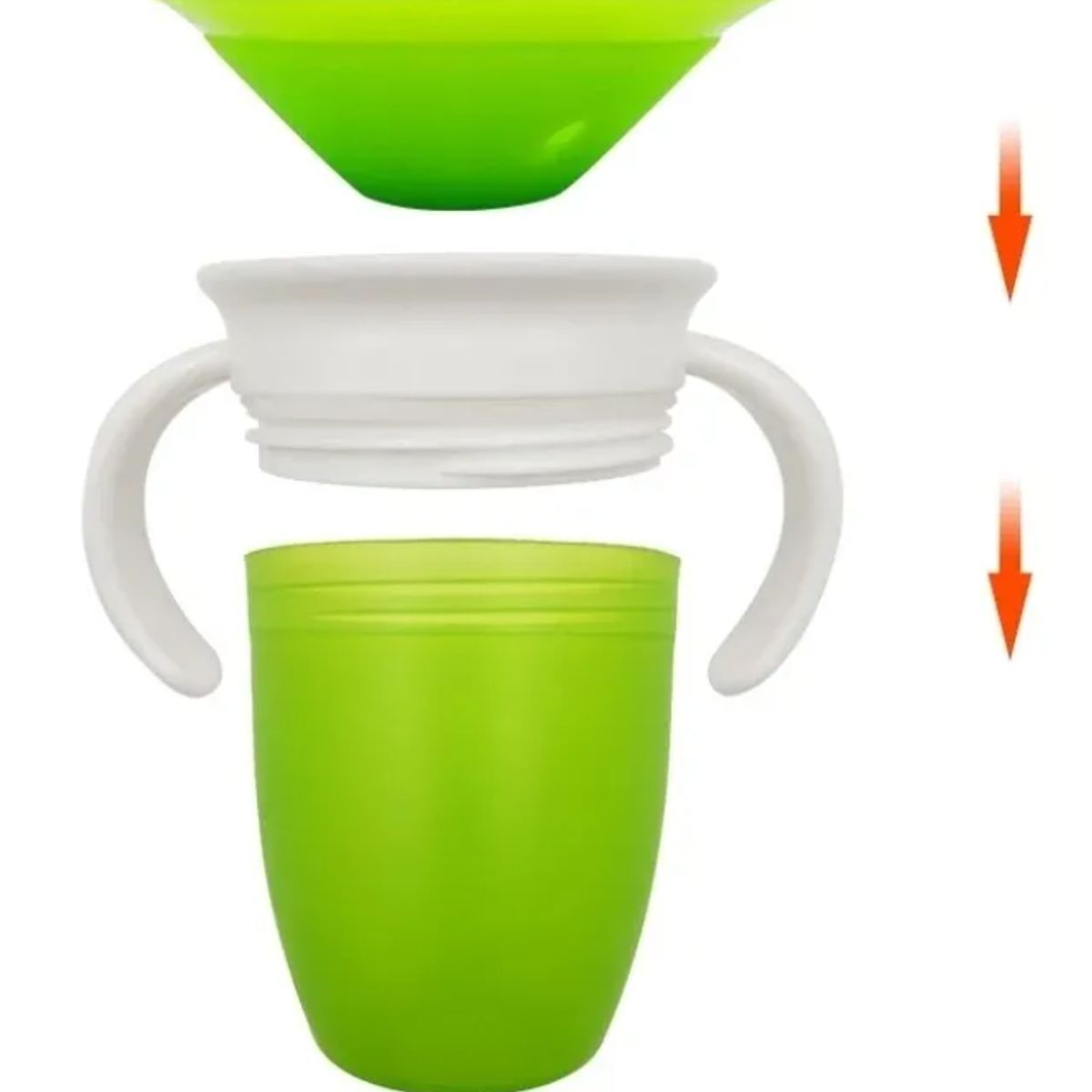 GENERICO - Vaso de agua antiderrame verde  para bebe
