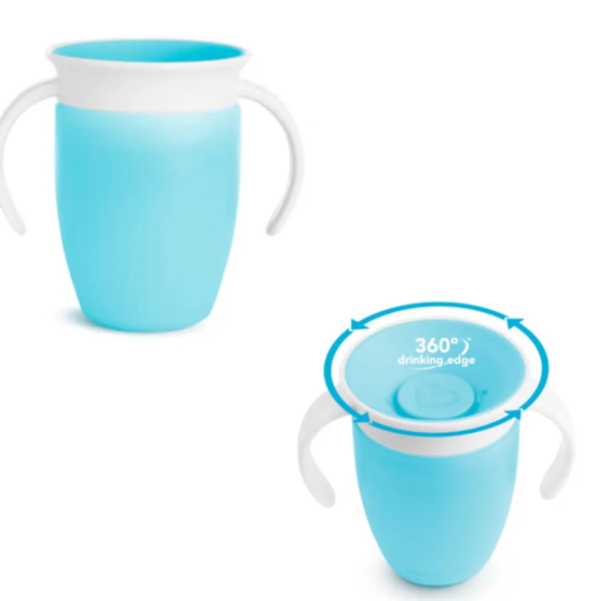 GENERICO - VASO DE AGUA ANTIDERRAME CELESTE PARA BEBE