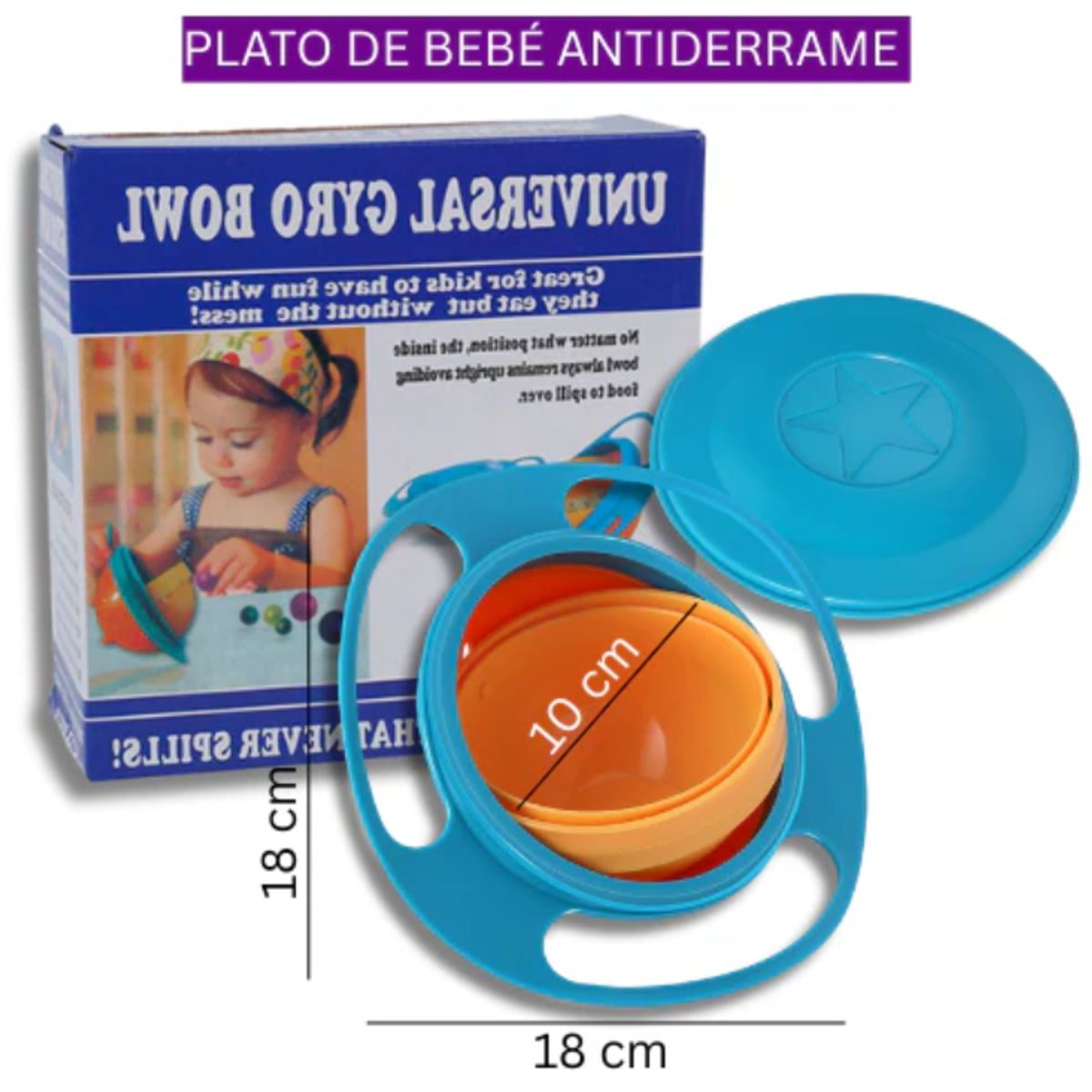 GENERICO - PLATO ANTIDERRAME PARA BEBE