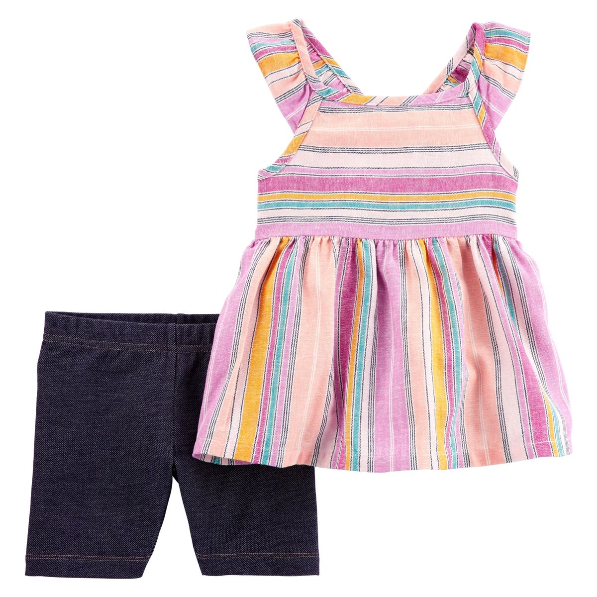 CARTER'S - Carters Conjunto 2 Piezas Blusa Y Short Tipo Calza Bebe Niña