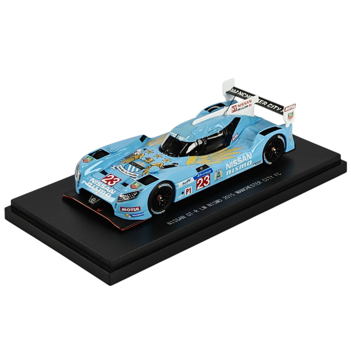 FORMULA 1 - Auto Nissan GTR Nismo Manchester City FC 2015 #23 Jann Mardenborough Caja Acrilica Ebbro 1:43