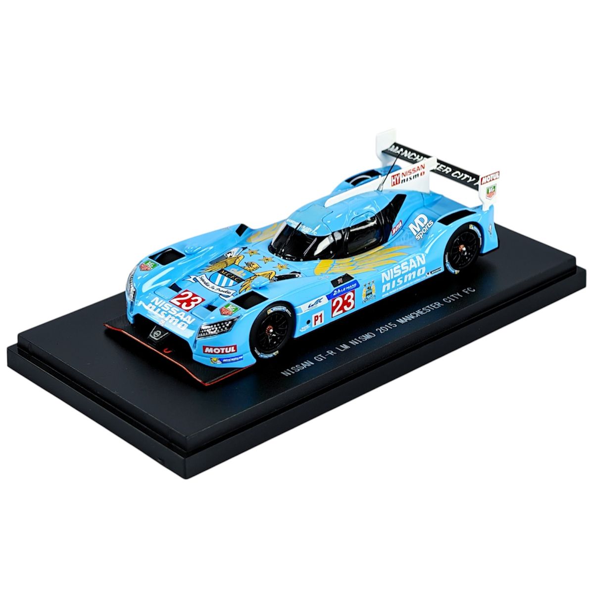 FORMULA 1 - Auto Nissan GTR Nismo Manchester City FC 2015 #23 Jann Mardenborough Caja Acrilica Ebbro 1:43