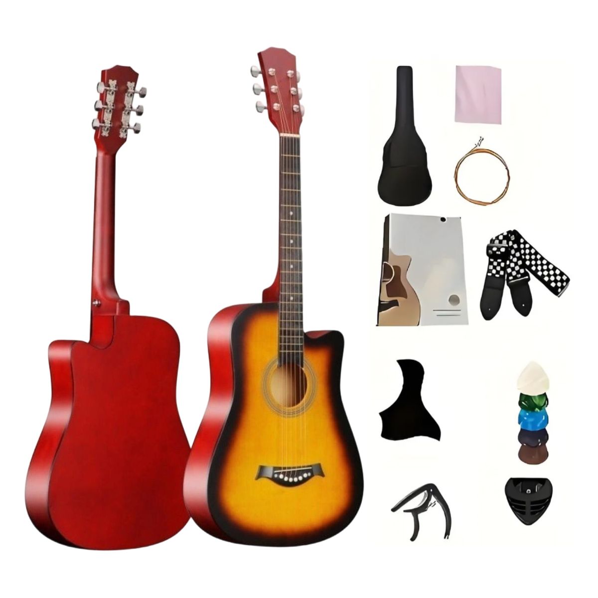 ATURE - Guitarra Acústica Práctica De 38 Pulgadas Para Principiantes