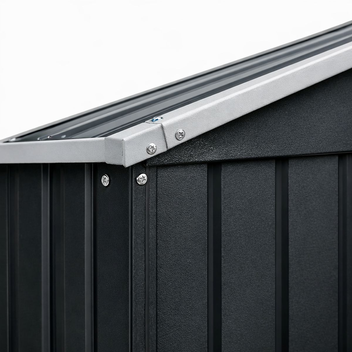 SPACE HOME - Bodega Metálica Para Jardín 183x119x186 cm  2 Puertas Corredizas ventanillas de ventilación