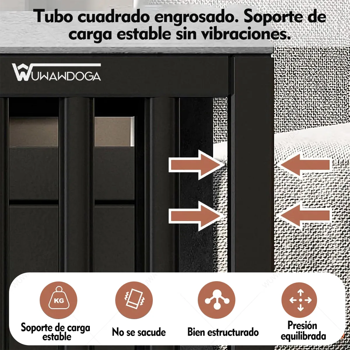 WUWAWDOGA - Mesa De Centro De Café Mueble Para Salón Con Estante Gris 100x50x40cm.