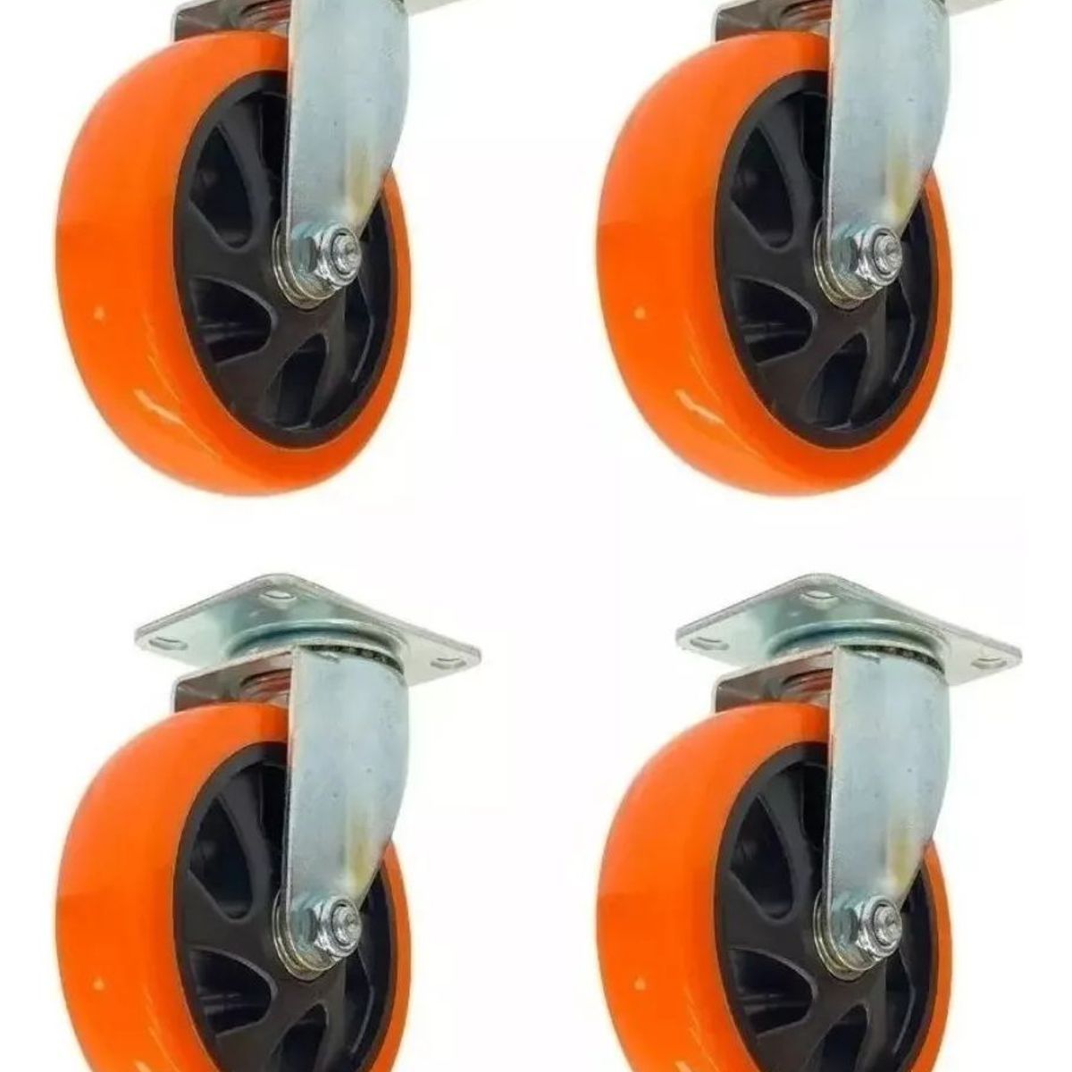 GENERICO - Pack 4 Ruedas Giratorias 4 Pulgadas Industrial