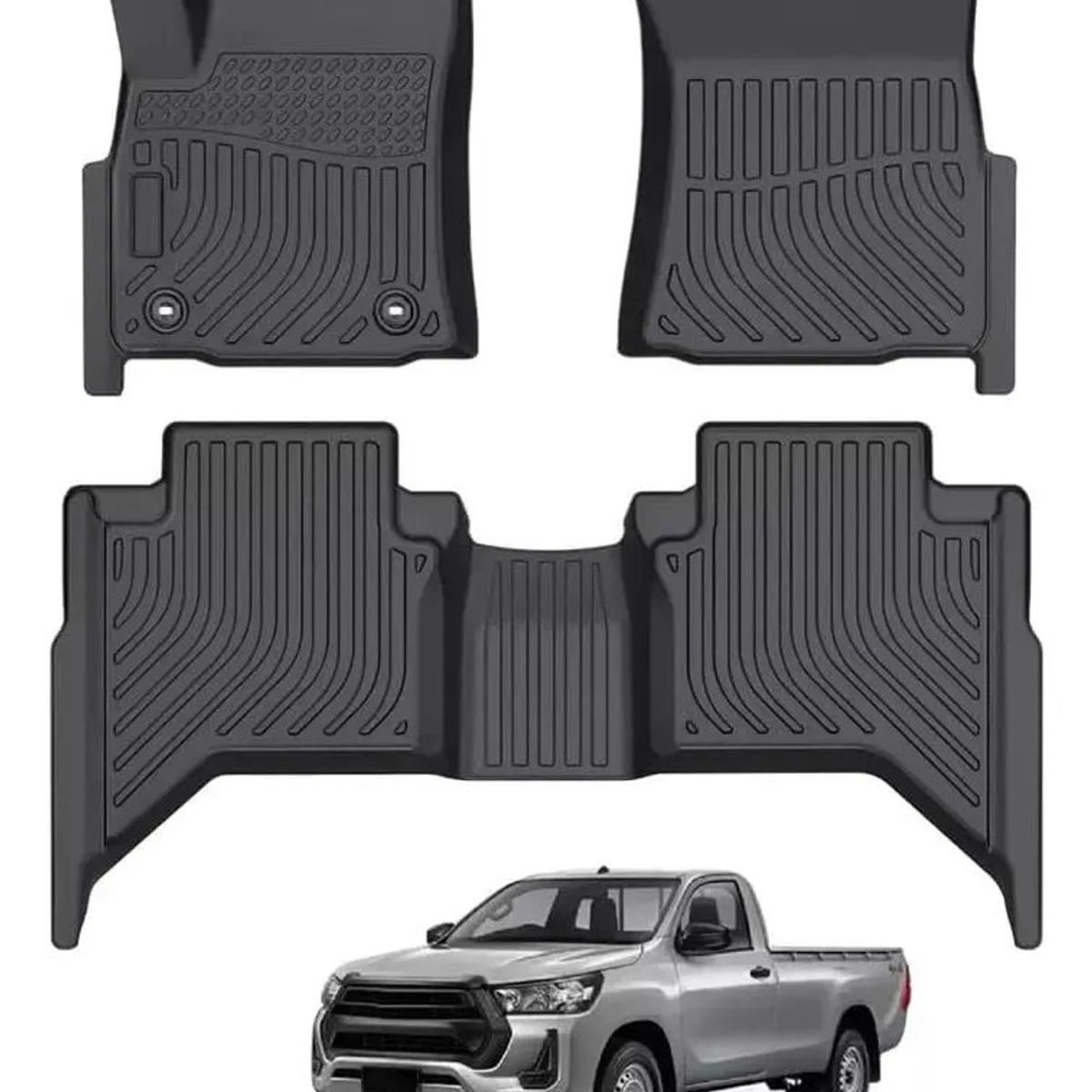 KUANGYE - Pisos Rígido Bandeja Calce Perfecto Para Toyota Hilux Revo 2016 A 2025