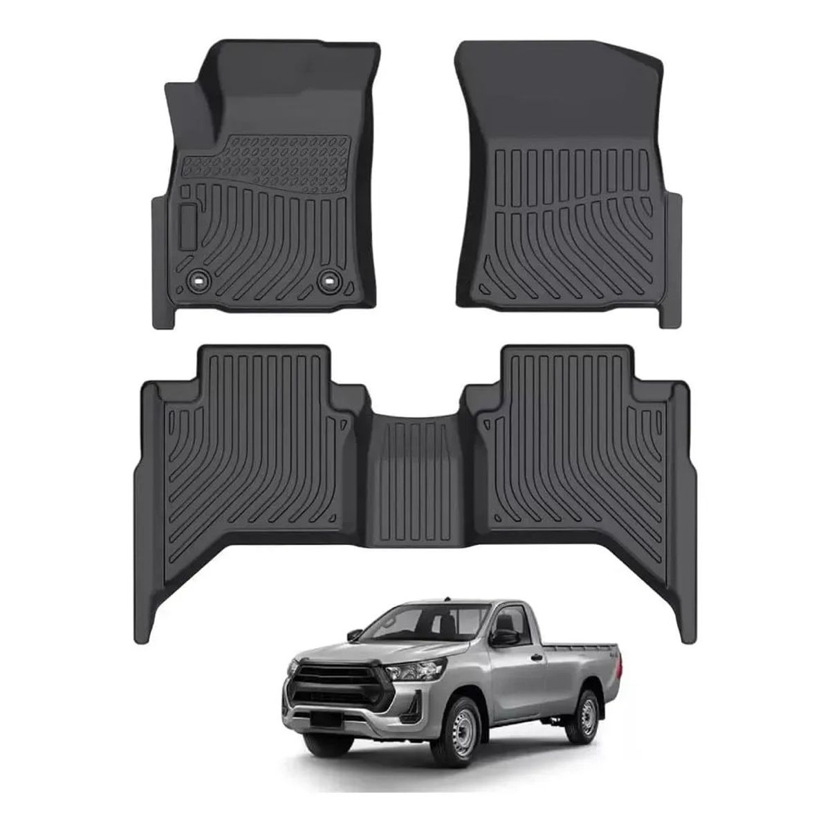 KUANGYE - Pisos Rígido Bandeja Calce Perfecto Para Toyota Hilux Revo 2016 A 2025
