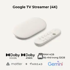 GOOGLE - TV Streamer 4K - Entretenimiento rápido en tu televisor
