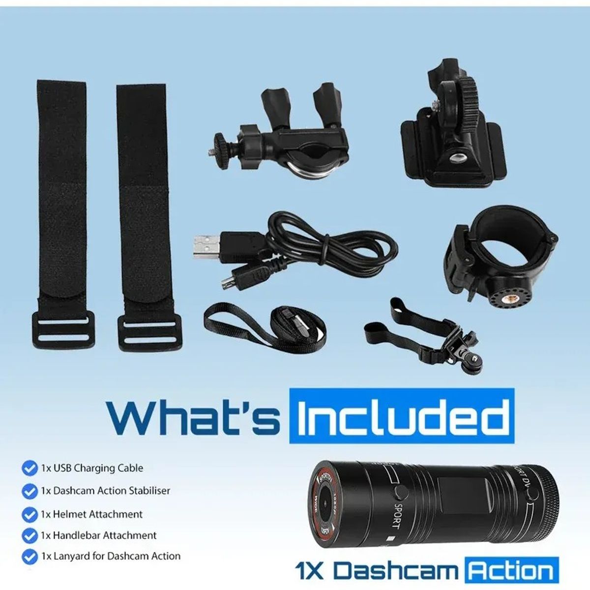 KUANGYE - Camara Acción Bomberos Resistente al Calor y Agua con Soportes