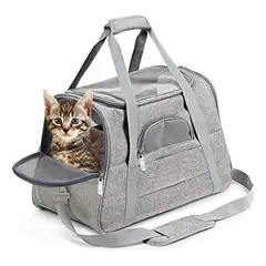 PELUDINES - Bolso Para Mascota 44×28×25cm Con Malla Transpirable 2 En 1