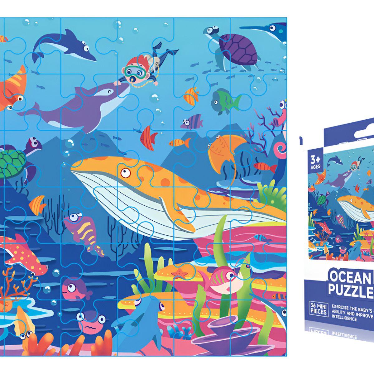 GENERICO - Puzzles Educativos Juguetes Para Niños Regalo Tema Marino
