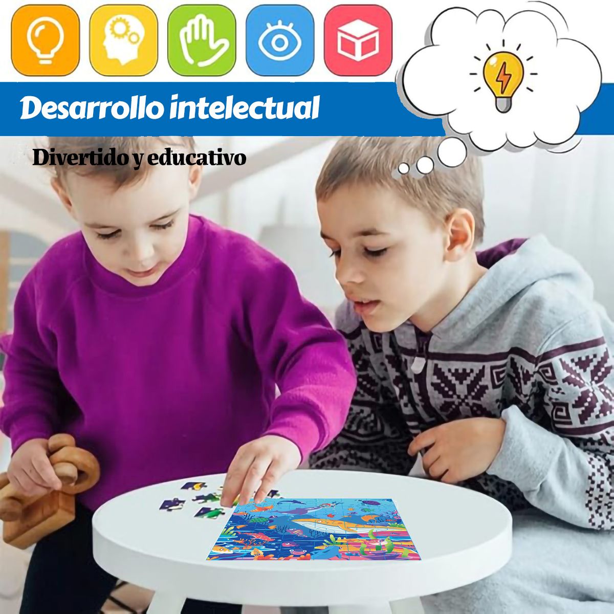 GENERICO - Puzzles Educativos Juguetes Para Niños Regalo Tema Marino