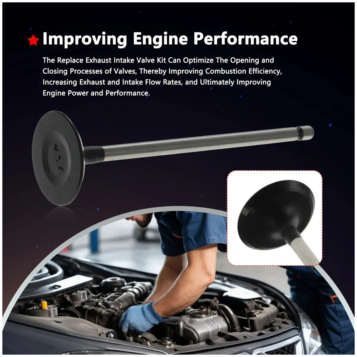 KUANGYE - Valvulas Motor Compatible Con Chevrolet Aveo 1.4 2004-2016 Kit X16