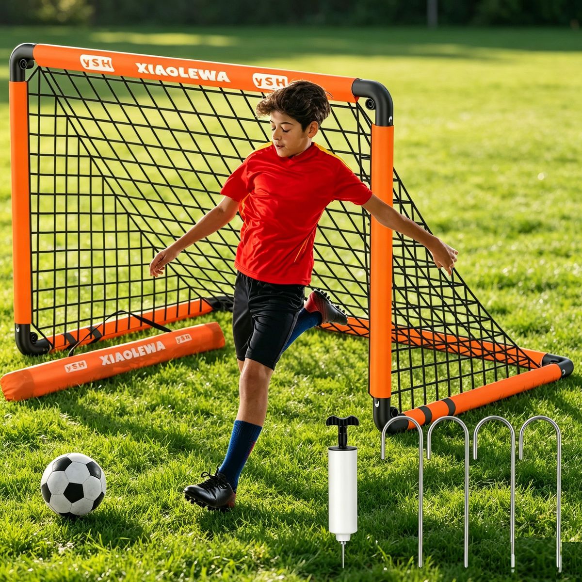 Red De Entrenamiento De Fútbol Ajustable Para Niños Y Adulto Naranja, marca KOKILA - Foto Principal