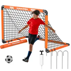 KOKILA - Red De Entrenamiento De Fútbol Ajustable Para Niños Y Adulto Naranja