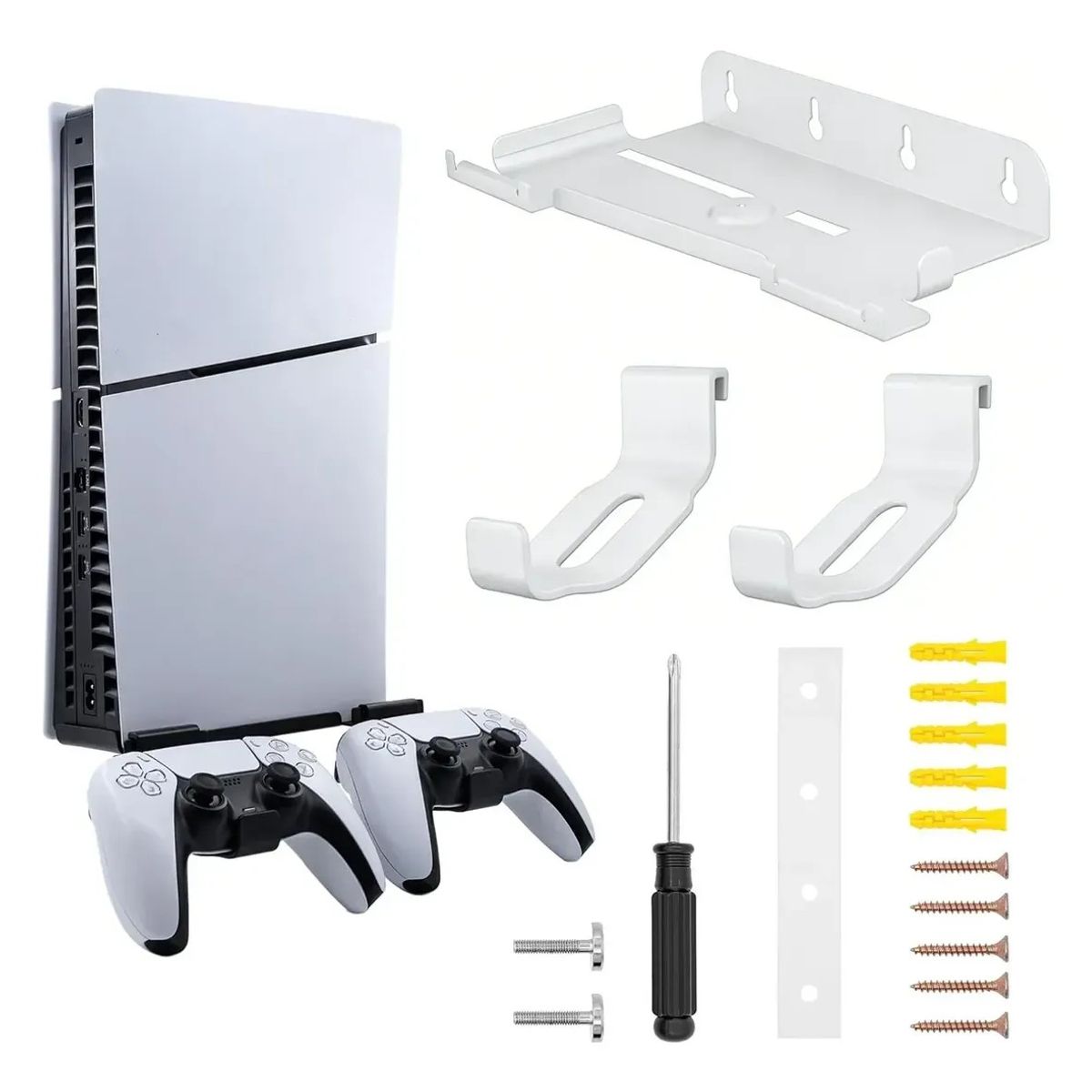 KUANGYE - Soporte De Pared Premium Compatible Con Ps5 Slim  Ps5 Pro + Base Para Control