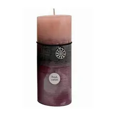 POLASUP - Vela cilíndrica bicolor rosa y morada 7×14.5CM