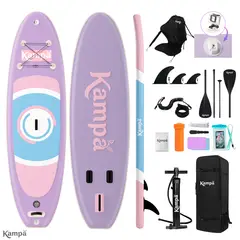 REBONEC - Set Tabla Stand Up Paddle Surf Inflable AZURIA 320x81x15cm Color Lila