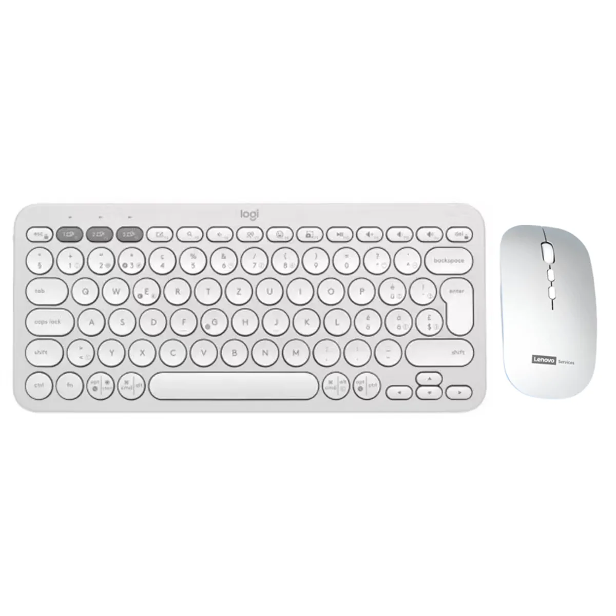 LOGITECH - Teclado Logitech K380 PEBBLE 2 COMBO Y Lenovo Ratón Bluetooth