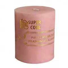 POLASUP - Vela cilíndrica rosa 7×15CM