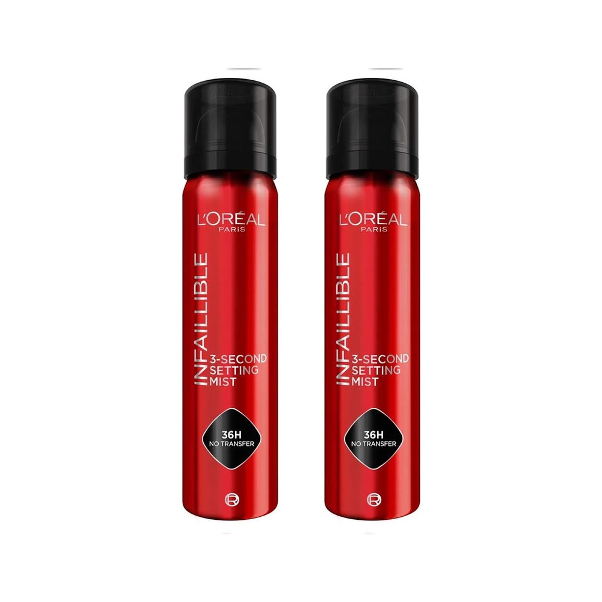 LOREAL PARIS - Pack 2 Unidades Spray Fijador Maquillaje Infallible 36H No Transfer L'Oreal Paris