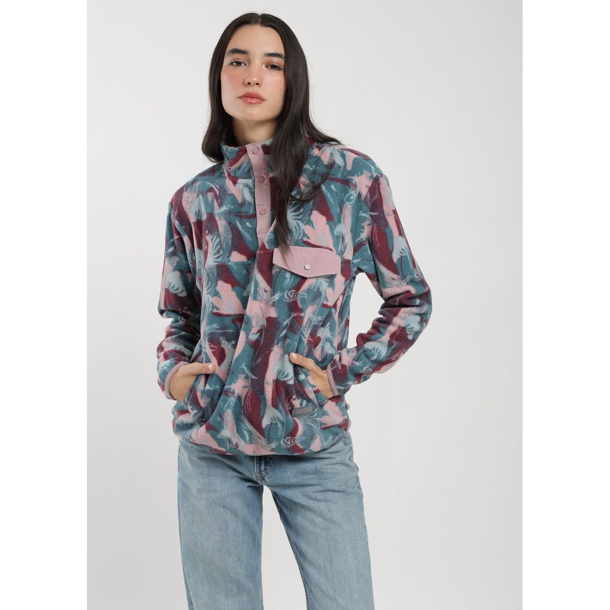 KAYA UNITE - Polar Half Snap Print Mujer