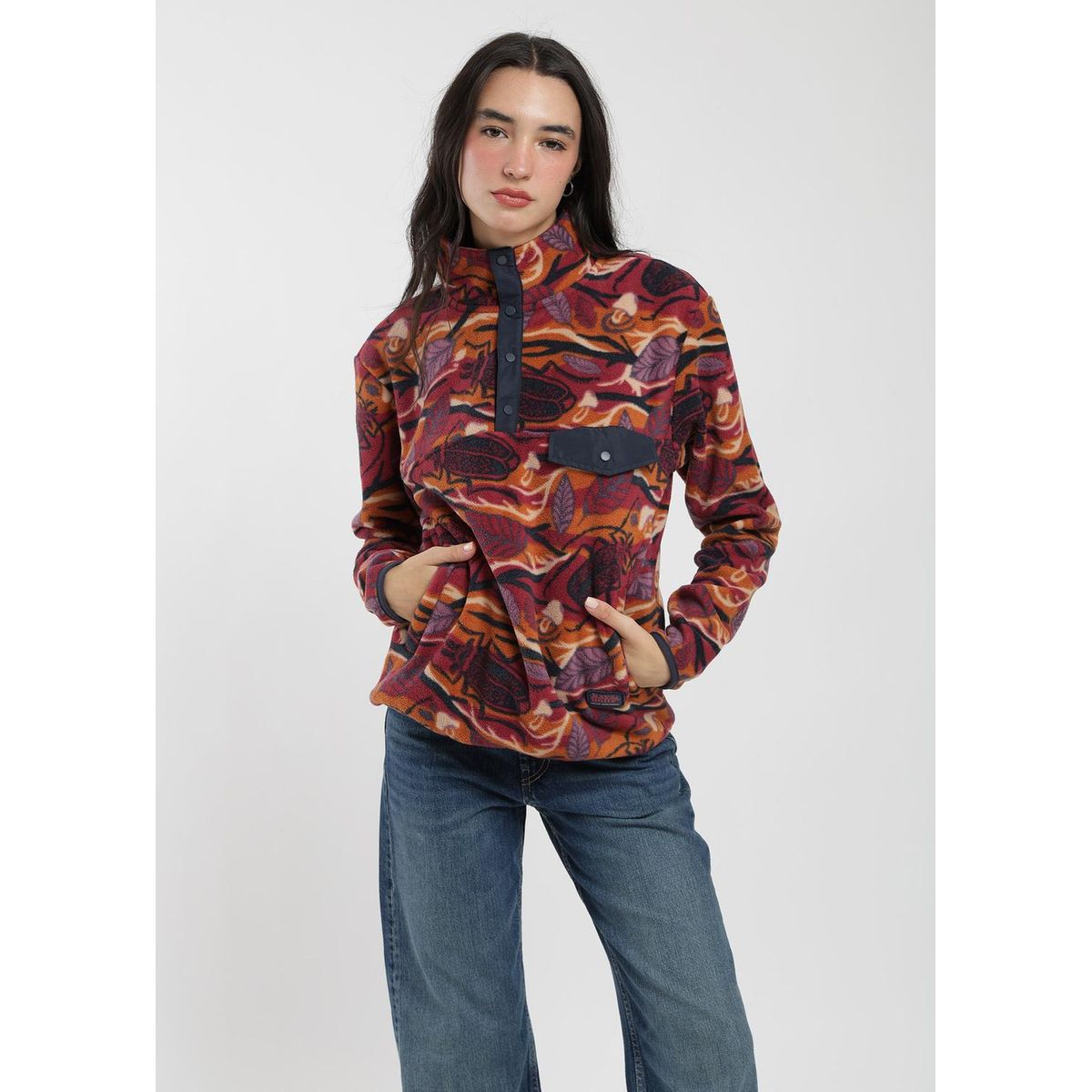 KAYA UNITE - Polar Half Snap Print Mujer