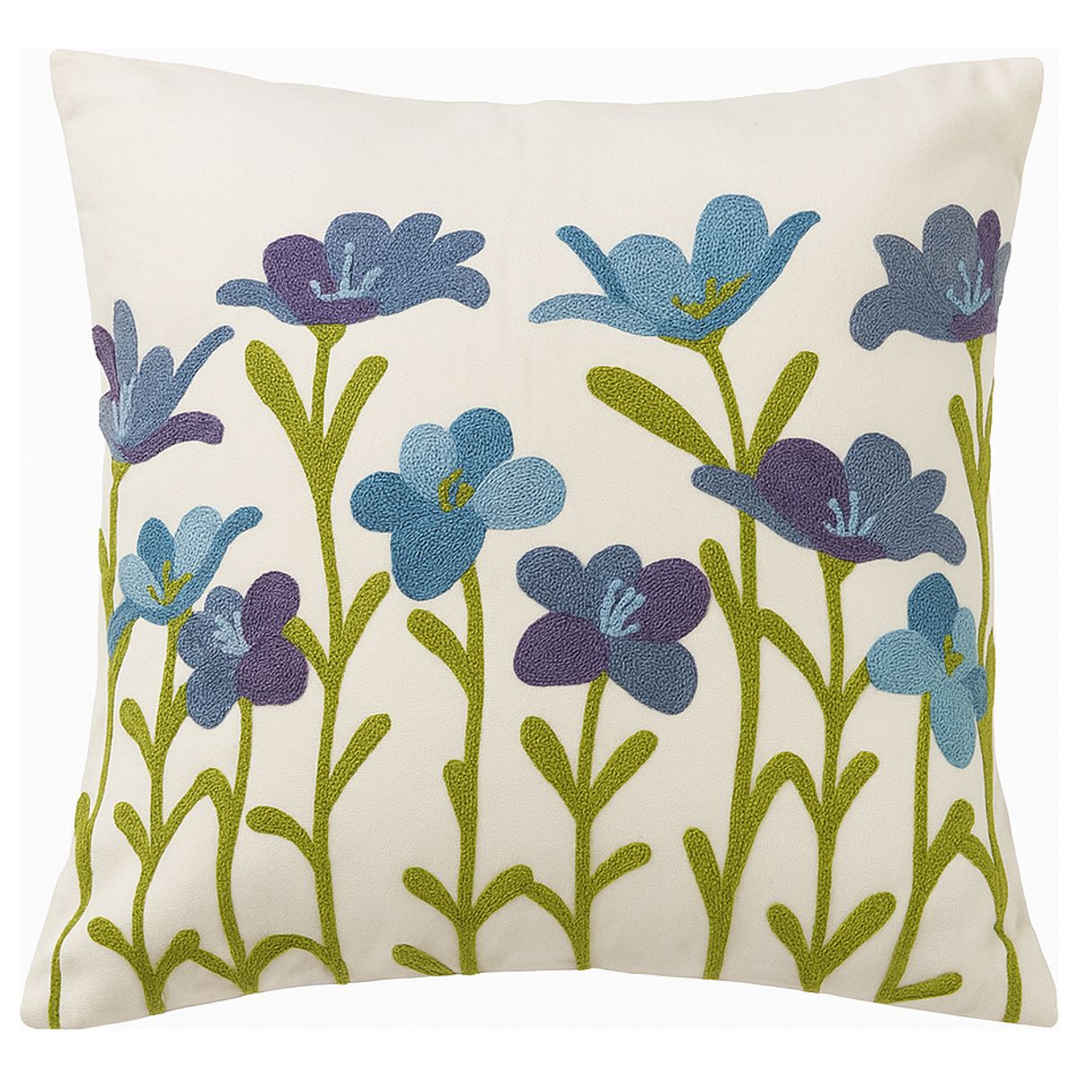 GENERICO - Funda Bordada Moradas Y Celeste Tulipan 45x42