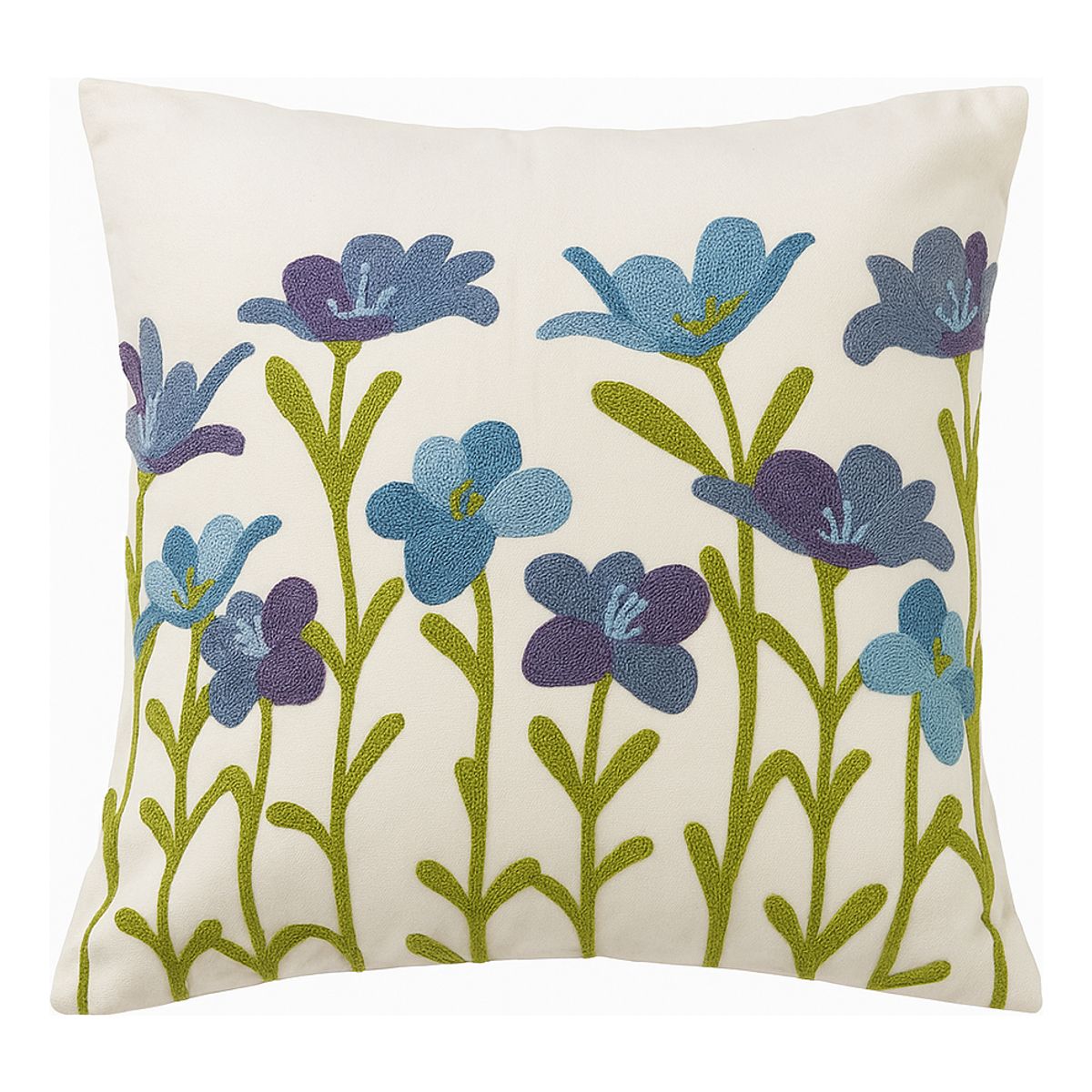 GENERICO - Funda Bordada Moradas Y Celeste Tulipan 45x42