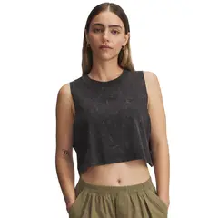 UNDER ARMOUR - Polera S/M Mujer Branded Wash Crop Tank Polera Negro