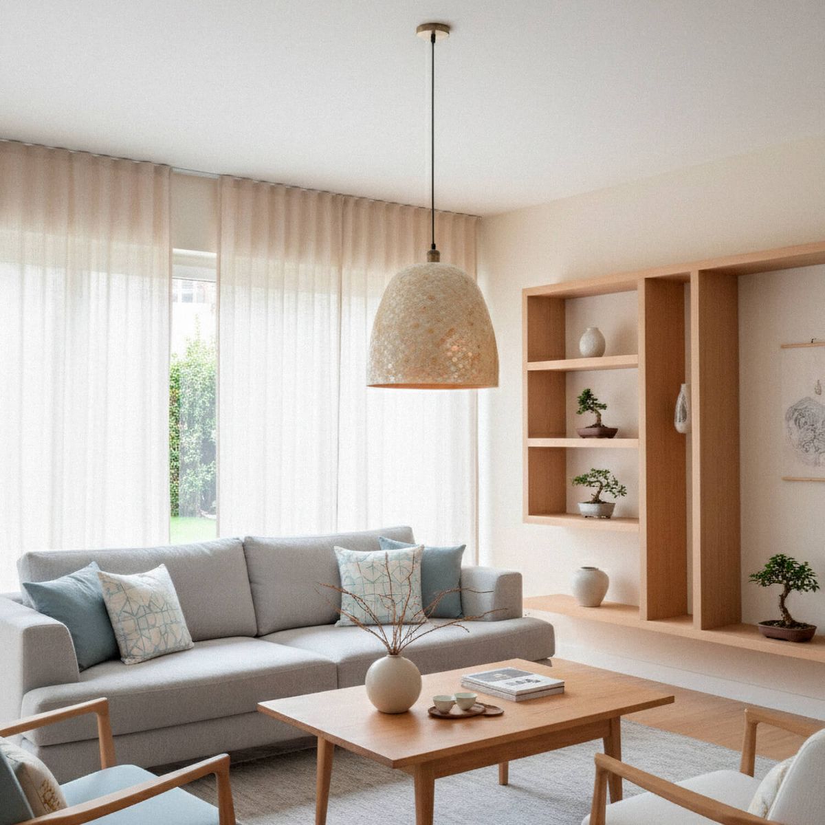 LED STUDIO - LÁMPARA COLGANTE LED STUDIO DÉN BAMBÚ VIETCOO VIETNAM SIN AMPOLLETA E27