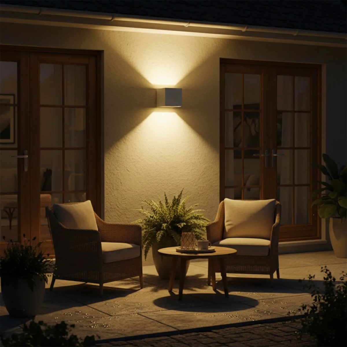 APLIQUÉ MURO LED STUDIO BIFOCAL CUADRADO 20W LUZ CÁLIDA IP65, marca LED STUDIO - Foto 2