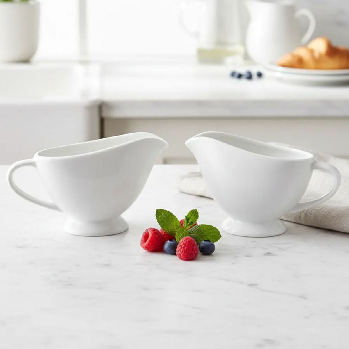 BRIC - Salsera Lechera De Porcelana Set De 2 Blanco