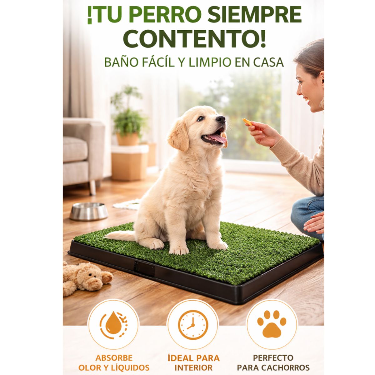 MOVI - Baño para Mascotas XXL Pet Potty Limpieza y Comodidad Total