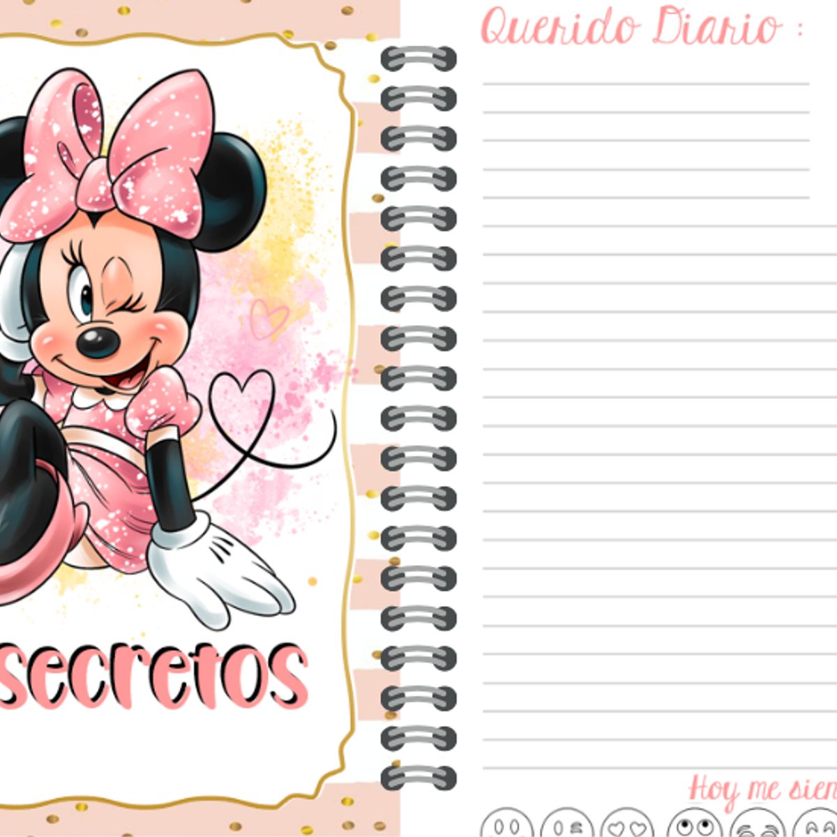 ELAB PROPIA - Diario de vida, diseño Minnie