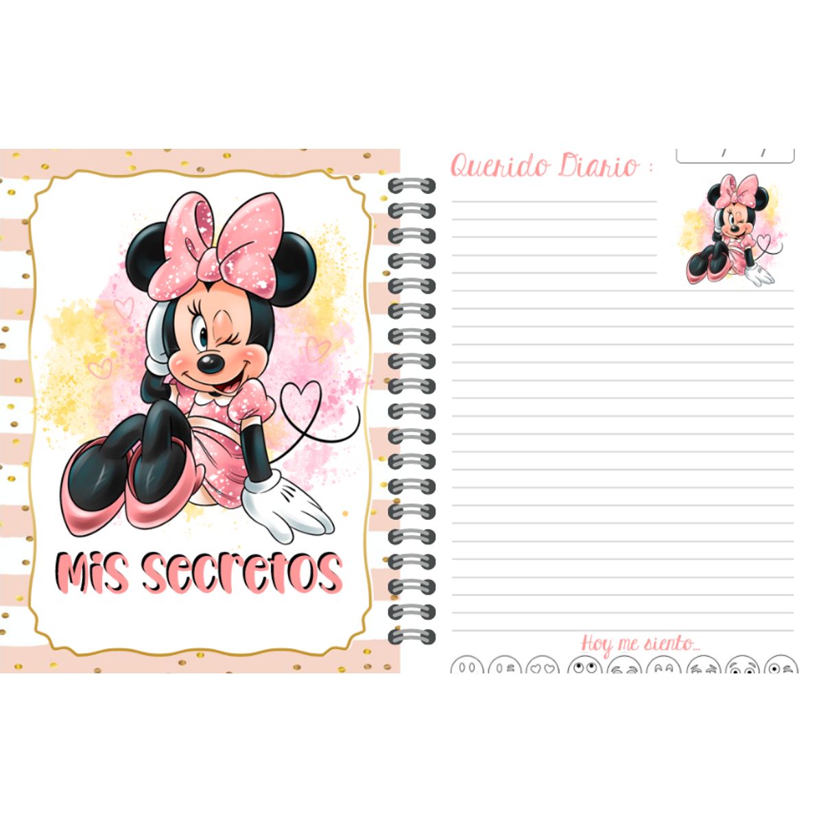 ELAB PROPIA - Diario de vida, diseño Minnie