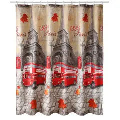 MALLORCA - Cortina de Baño Diseño Vintage sin Forro