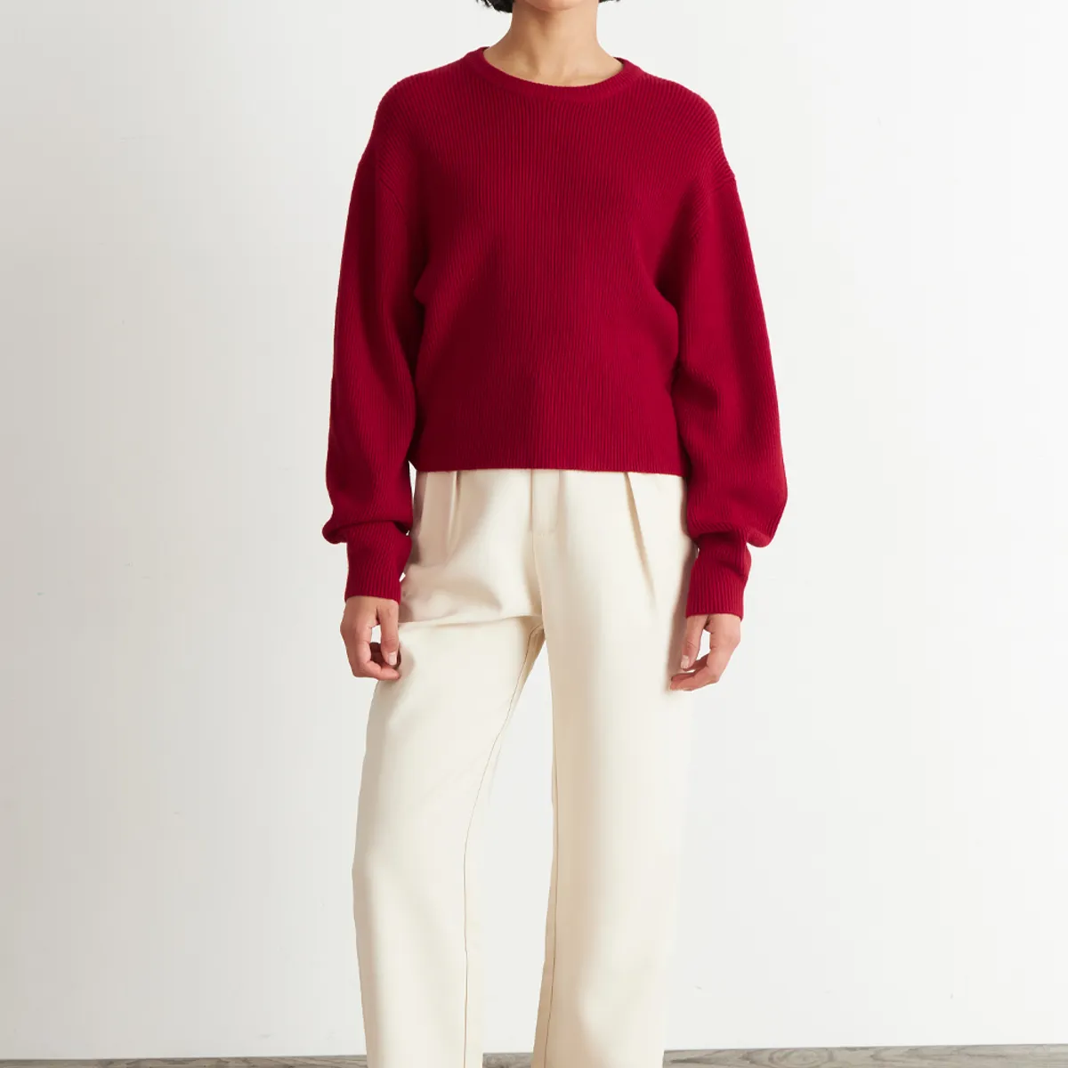 NICOPOLY - Sweater Jaspeado Cuello Redondo Rojo Nicopoly