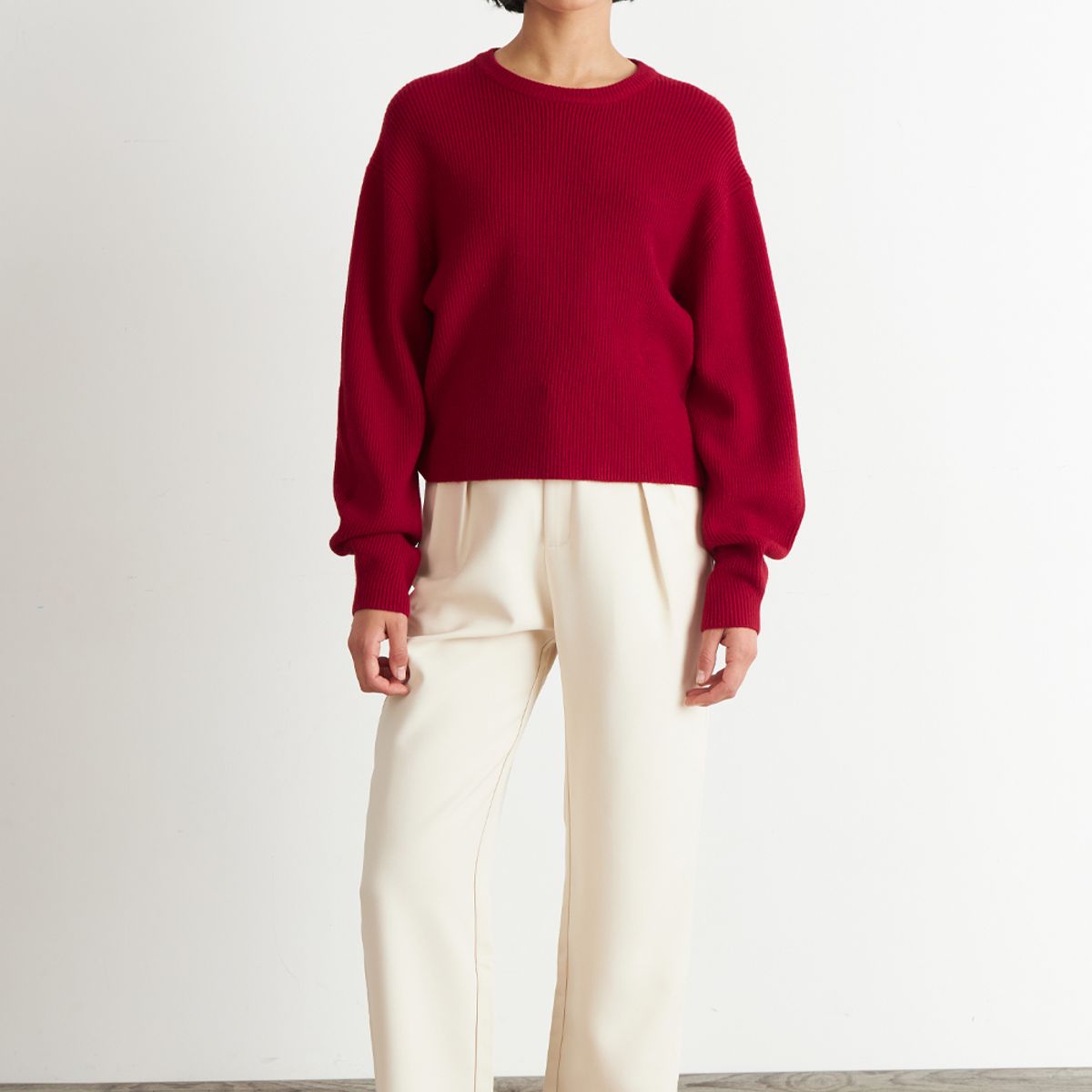 NICOPOLY - Sweater Jaspeado Cuello Redondo Rojo Nicopoly