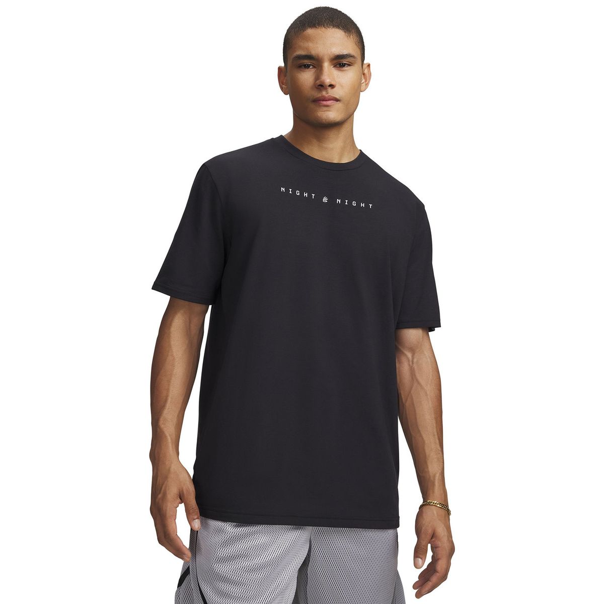 UNDER ARMOUR - Polera M/C Hombre Curry Night Night Polera Negro UNDER ARMOUR
