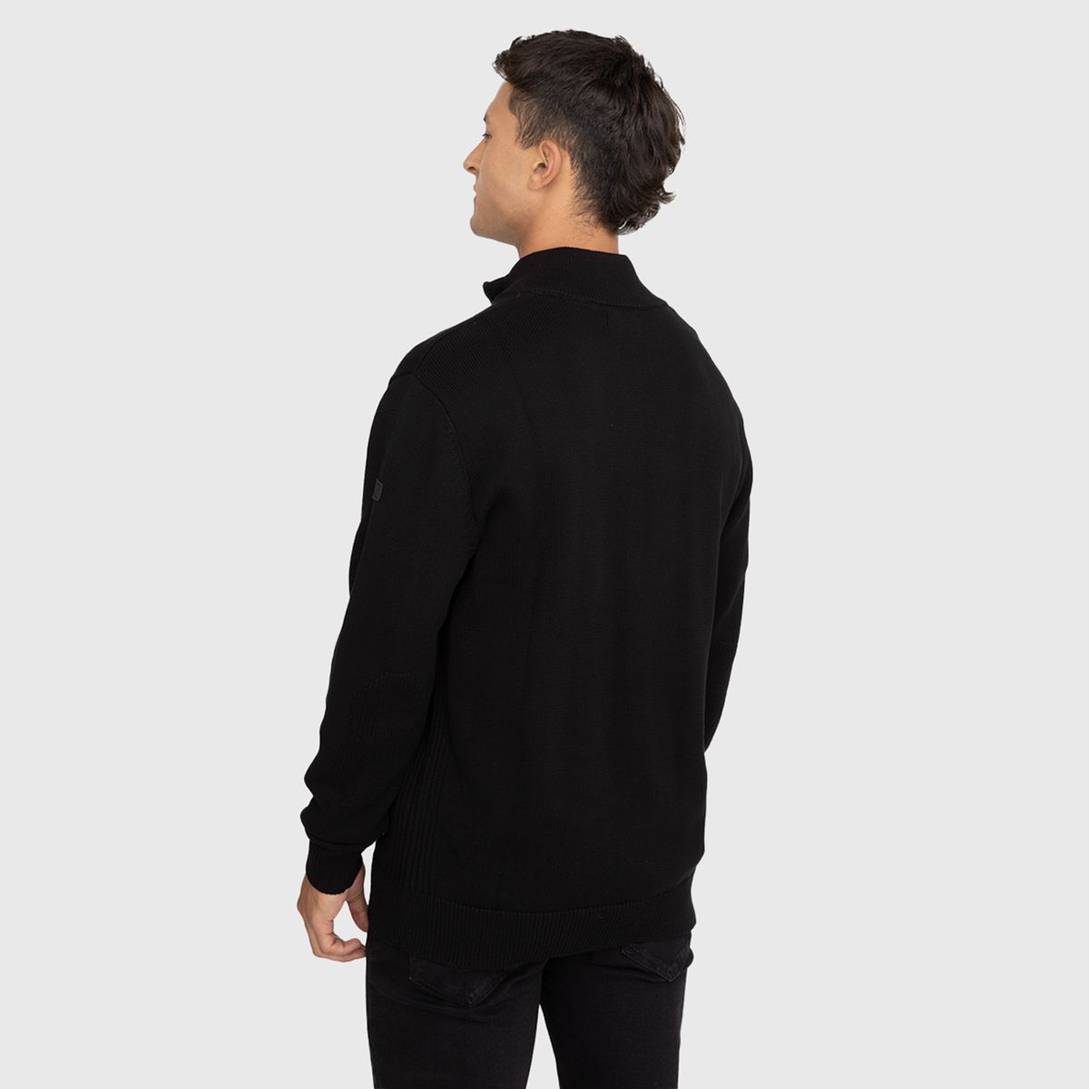 BLACK - Chaleco Half Zipper Negro Black Bubba