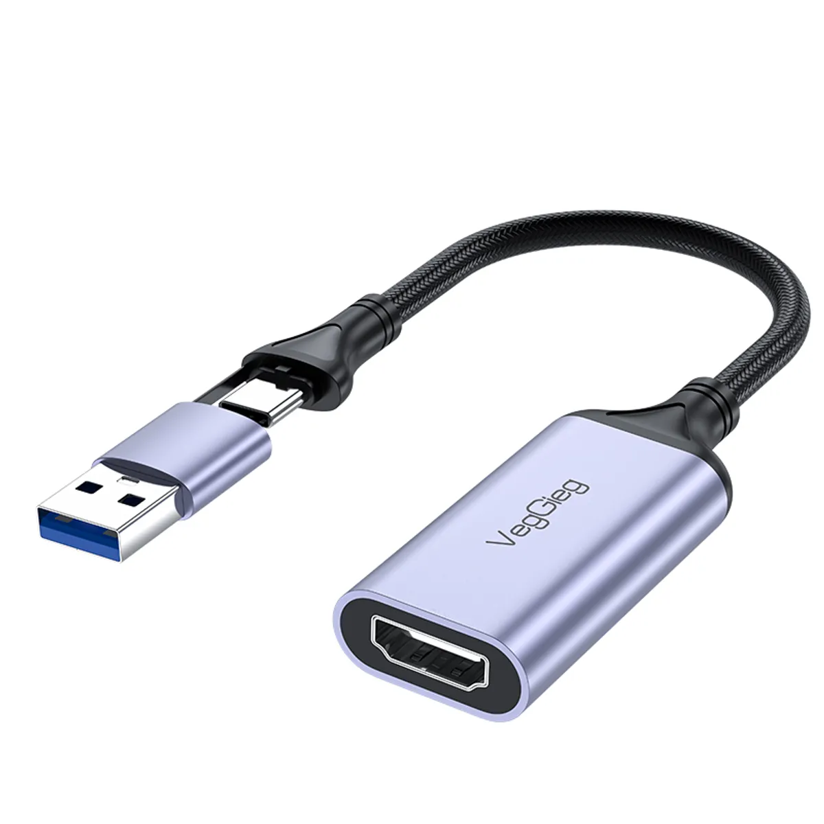 GENERICO - Capturadora De Video Externa Veggieg 4k 60hz 1080p Tipo C 3.0 Usb Ps Xbox Switch  Streaming 3.0