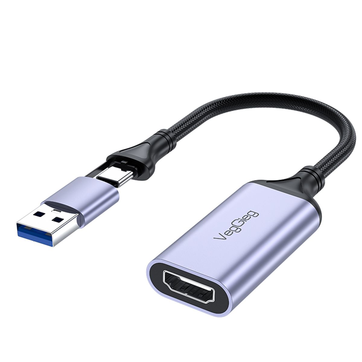 GENERICO - Capturadora De Video Externa Veggieg 4k 60hz 1080p Tipo C 3.0 Usb Ps Xbox Switch  Streaming 3.0