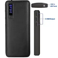 MOVI - Batería Cargador Externo 20000mAh con 3 USB y Linterna LED Carga Múltiple